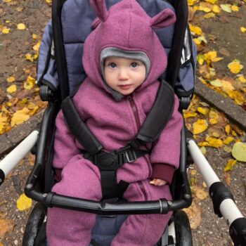 Overall din lana fiarta dublat integral - Orchid