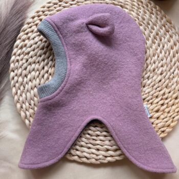 Cagula lana fiarta dublata - Dusty Pink