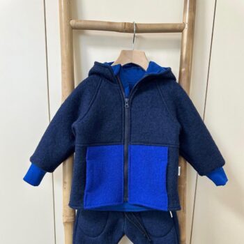 Jacheta din lana fiarta - Navy