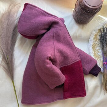 Jacheta din lana fiarta - Orchid