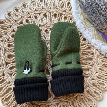 Manusi lana fiarta dublate - Olive