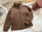 Jacheta lana fleece - Brown Sugar