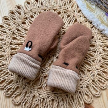 Manusi lana fiarta dublate - Caffe Latte
