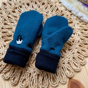 Manusi lana fiarta dublate - Petrol