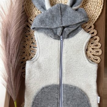 Vesta din lana - Iepuras gri