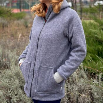 Jacheta dublata din lana fiarta - Gray