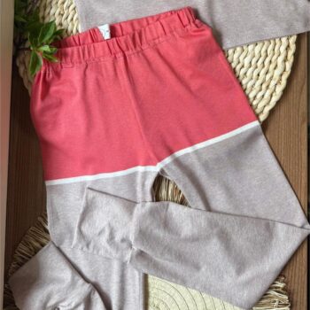 Colanti din bambus - Light Red & Sand