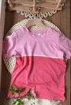 Tricou din bambus - Pink & Light Red